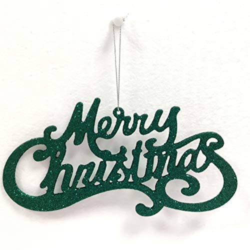 TARSHYRY Frohe Weihnachtsbaumdekoration Glitterkarte 2pcs Hängende Ornamente, Elegante Festtatmosphäre Home Party Gefälligkeiten (GREEN) von TARSHYRY
