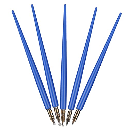 TARSHYRY Kalligraphie Stift, Dip Stift Tinte Holzhandle Dip Home Office Kunstmalerei Kalligraphie Brunnen Set mit Aufbewahrungsbox Zum Schreiben von Malerzeichen Skizze (Royal Blue Slim Pole) von TARSHYRY