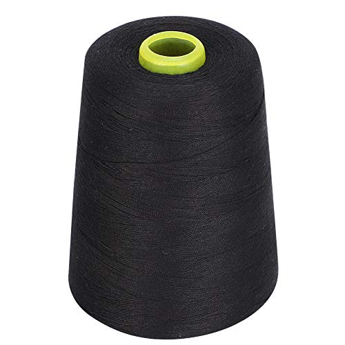 TARSHYRY Nähfaden, Quiltgewinde Nähmaschinengewinde mit 8000 Metern Hochwertiger Polyester -Sergergewinde für Handmaschinennähung Notfall -Fahrt DIY Home (BLACK) von TARSHYRY