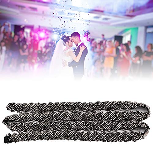 TARSHYRY Perlenbandband, 1 -Yard -Perlenbandklebeband DIY Handgefertigtes Kleidungsstück Bestickt (1,5 cm große quadratische Rohrperlen in) von TARSHYRY