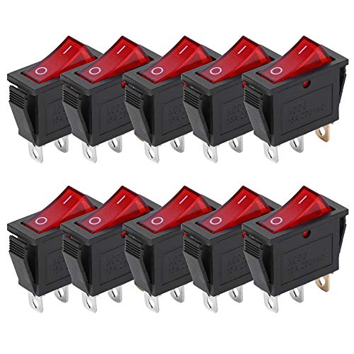 TARSHYRY Rote Gesteinslichter, Lichtschalter 10pcs 2 Position Mini Boat Ripper Tippsschalter Schnapp -Off -Boat Rockerschalter 3 Pin Wippschalter für Auto Autoboot Haushaltsgeräte TARSHYRY Rote Gesteinslichter, Lichtschalter 10pcs 2 Position Mini Boat Ripper Tippsschalter Schnapp -Off -Boat Rockerschalter 3 Pin Wippschalter für Auto Autoboot Haushaltsgeräte von TARSHYRY