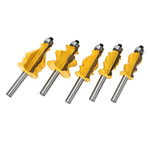 TARSHYRY Router Bits, 5pcs 8mm Shank Handlauf Router Bit Schranktür Top Line Mahlen Cutter Holzbearbeitungswerkzeuge mit Scharfen Schneidrand -Set - Werkzeug für Holzarbeiten TARSHYRY Router Bits, 5pcs 8mm Shank Handlauf Router Bit Schranktür Top Line Mahlen Cutter Holzbearbeitungswerkzeuge mit Scharfen Schneidrand -Set - Werkzeug für Holzarbeiten von TARSHYRY