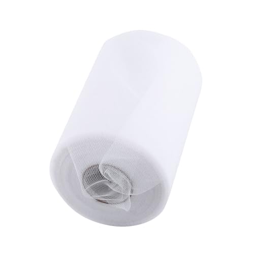 TARSHYRY Tulle Fabric, Mesh Fabric 100yards 15 Cm DIY Hochzeit Dekoration Tüll Roll Spool Bekleidung Strickstoff Tüll Band für DIY Tutu Rock Geschenkverpackung Hochzeit (WHITE) von TARSHYRY