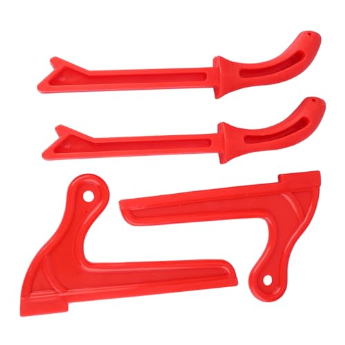 Tischsägenzubehör, Holz Arbeitswerkzeuge und Zubehör Handsägen -Push -Sticks Tool mit 4pcs Sicherheit Kunststoff Holzbearbeitungsschützer Tischsäge Push Block für Tischlerei (Rot) von TARSHYRY