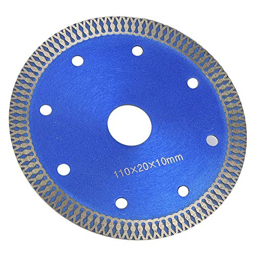 Winkelschleifer Schneidscheibe, Fliesenschneider 110 -mm -Diamantsägen -Klingen Kreisförmige Schneidscheibenkrad Keramikfliesen Schneidwerkzeuge für Porzellan, Fliesen und Keramik (BLUE) von TARSHYRY
