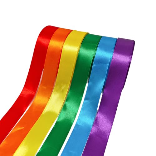 2.5cm*22m*6 Farbe Maibaum Bänder Wetterfest, Seidenbänder Bunt,Dekoband,Geschenkband 2.5cm*22m*6 Farbe Maibaum Bänder Wetterfest, Seidenbänder Bunt,Dekoband,Geschenkband von TASHELLS