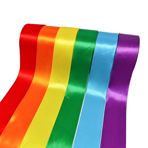 22m*6 Farbe Maibaum Bänder Wetterfest, Seidenbänder Bunt,Dekoband,Geschenkband (Bunt, 4cm) von TASHELLS