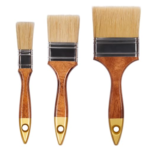 FOLTAPE Pinsel Set Malerpinsel in 25mm, 50mm, 76mm, Flachpinsel mit Ergonomischer lackierter Holzgriff, Malerpinsel Set Für Pinsel Wandfarbe & Lasurpinsel, Lackpinsel mit Dichte Borsten FOLTAPE Pinsel Set Malerpinsel in 25mm, 50mm, 76mm, Flachpinsel mit Ergonomischer lackierter Holzgriff, Malerpinsel Set Für Pinsel Wandfarbe & Lasurpinsel, Lackpinsel mit Dichte Borsten von TAŚMY FOLIE NARZĘDZIA FOLTAPE