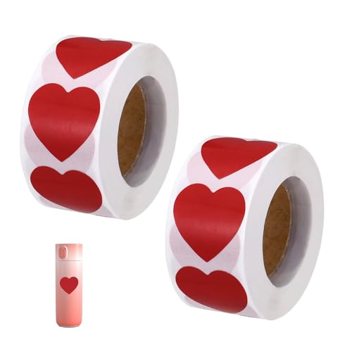 1000 Stück Rote Herz Aufkleber, 25mm Selbstklebende Herzform Etiketten Liebesform-Etiketten für Muttertag Valentinstag Umschläge Hochzeit Basteln Scrapbooking Geschenk Dekorative 1000 Stück Rote Herz Aufkleber, 25mm Selbstklebende Herzform Etiketten Liebesform-Etiketten für Muttertag Valentinstag Umschläge Hochzeit Basteln Scrapbooking Geschenk Dekorative von TASSFROO