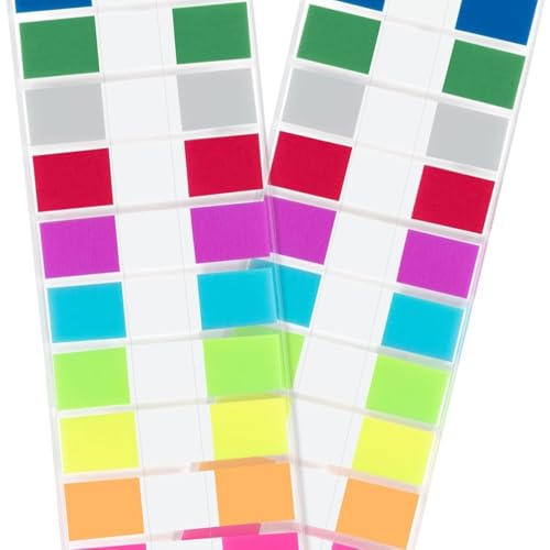 1000 Stück Sticky Notes, Transparente Haftnotizen Eschreibbare Klebezettel Haftnotizen Tabs Matte Transparente Lesezeichen für Lesezeichen Studieren Büro Schulplaner Memo, 10 Farben von TASSFROO