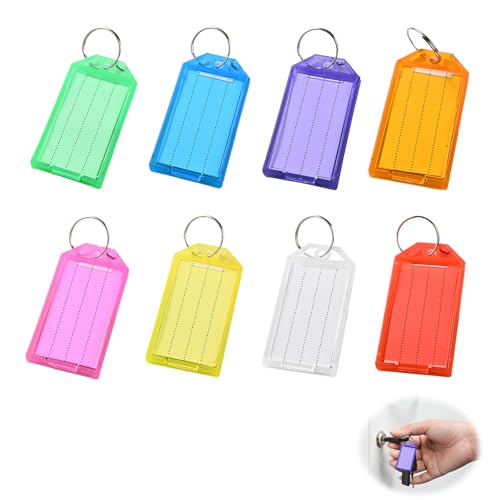 20 Stück Schlüsselanhänger Beschriftbar, Robust Kunststoff Schlüsselanhänger Beschriften Schlüsselanhänger Zum Beschriften für Koffer Haustiere Gepäckstücke mit Split Ring Label Fenster, 8 Farben 20 Stück Schlüsselanhänger Beschriftbar, Robust Kunststoff Schlüsselanhänger Beschriften Schlüsselanhänger Zum Beschriften für Koffer Haustiere Gepäckstücke mit Split Ring Label Fenster, 8 Farben von TASSFROO
