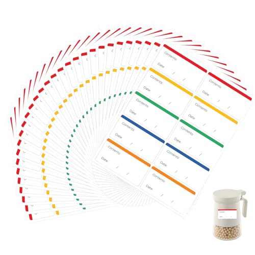 300 PCS Gefrieretiketten zum Beschriften, 60 × 30 mm Leicht Abziehbare Gefrieretiketten Ablösbare Etiketten Klebeetiketten für Gefriergut Gefrieretiketten Selbstklebend Ablösbar für Marmeladengläser von TASSFROO