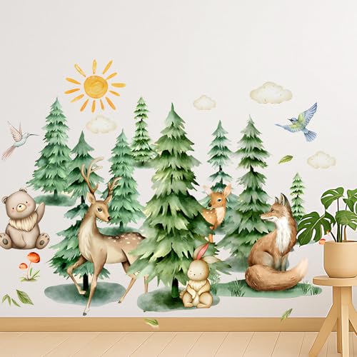 Wandtattoo Baum Kiefer Wandaufkleber Waldtiere Wandtattoo Baum Kinderzimmer Reh Fuchs Bär Wandsticker Wanddeko Cartoon Jungle Animal Wall Stickers Wandaufkleber Deko für Babyzimmer Schlafzimmer Wandtattoo Baum Kiefer Wandaufkleber Waldtiere Wandtattoo Baum Kinderzimmer Reh Fuchs Bär Wandsticker Wanddeko Cartoon Jungle Animal Wall Stickers Wandaufkleber Deko für Babyzimmer Schlafzimmer von TASSFROO