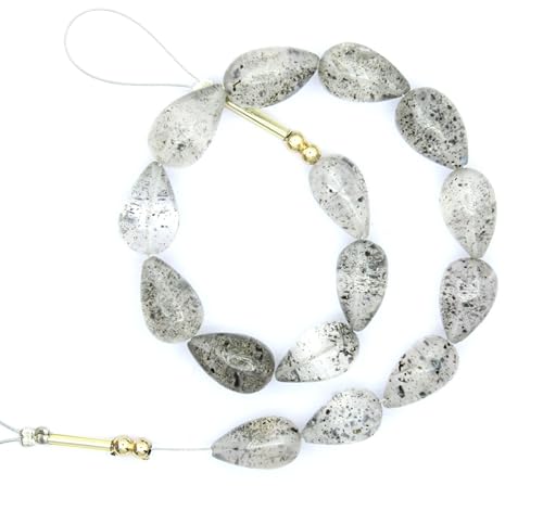 Natürliche Edelsteinperlen in Birnenform, glatt, gepunktet, 7 x 13 mm bis 9 x 13 mm, für Schmuckherstellung, 15 Stück Natürliche Edelsteinperlen in Birnenform, glatt, gepunktet, 7 x 13 mm bis 9 x 13 mm, für Schmuckherstellung, 15 Stück von TAYYIB GEMS