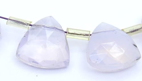 Natürliche Lavendelquarz-Perlen in Herzform, 10 Stück, facettiert, 9 x 9 mm, Premium-Qualität für die Schmuckherstellung von TAYYIB GEMS