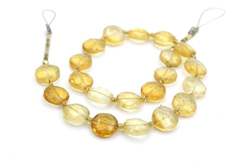 Natürliche facettierte Citrin-Edelsteinperlen, 10 mm, ca. 10 mm, zur Schmuckherstellung, 20 Stück von TAYYIB GEMS