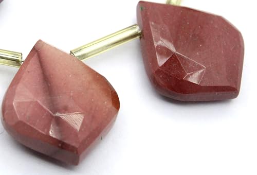 Natürliche facettierte Mookit-Achat-Edelsteinperlen, Blattform, ca. 15 x 18 mm, zur Schmuckherstellung, 12 Stück Natürliche facettierte Mookit-Achat-Edelsteinperlen, Blattform, ca. 15 x 18 mm, zur Schmuckherstellung, 12 Stück von TAYYIB GEMS