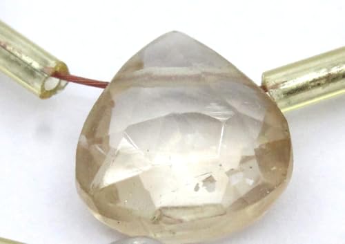 Natürliche imperiale Topas-Perlen in Herzform, 21 Stück, facettiert, 10 x 10 mm, Premium-Qualität für Schmuckherstellung von TAYYIB GEMS