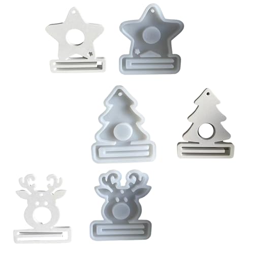 3 x Weihnachts-Silikonformen, Geldhalter, Weihnachtsanhänger, Epoxidharz-Form, für Zuhause, Tischdekoration, Party-Dekorationen 3 x Weihnachts-Silikonformen, Geldhalter, Weihnachtsanhänger, Epoxidharz-Form, für Zuhause, Tischdekoration, Party-Dekorationen von TAZIZI