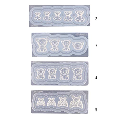 3D-Bär-Kristall-Epoxidharz-Form, Kunstschablonen, Harzgussform, Skulptur, Stempelplatte, Nägel, Schablonen von TAZIZI