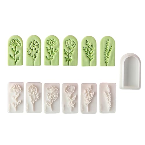 7 Stück Blumen- und Pflanzenformen für die Schmuckherstellung, weicher Ton, Ohrringe, Epoxidharz, Gießformen 7 Stück Blumen- und Pflanzenformen für die Schmuckherstellung, weicher Ton, Ohrringe, Epoxidharz, Gießformen von TAZIZI