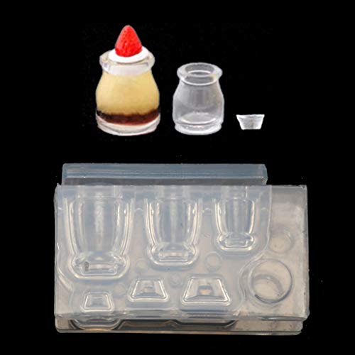 Glänzende Silikonform für Weinflaschen, Glas, Weinkelch, Tassen, für Epoxidharz, Basteln, Dekoration, Fondant, künstliche Lebensmittel von TAZIZI