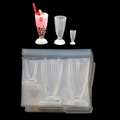 Glänzende Silikonform für Weinflaschen, Glas, Weinkelch, Tassen, für Epoxidharz, Basteln, Dekoration, Fondant, künstliche Lebensmittel von TAZIZI