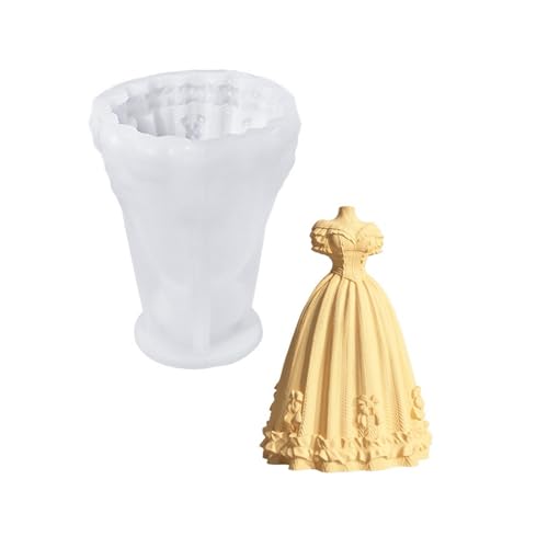Silikon-Kerzenform, Hochzeitskleid, Prinzessinnenrock, Epoxidharz, Gießformen für Duftkerzen Silikon-Kerzenform, Hochzeitskleid, Prinzessinnenrock, Epoxidharz, Gießformen für Duftkerzen von TAZIZI