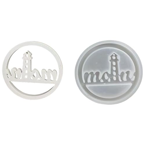 Silikonform zum Basteln, rund, Leuchtturm, Meer, hängende Anhänger, Ornamente, Harze, Gießform für Heimdekoration Silikonform zum Basteln, rund, Leuchtturm, Meer, hängende Anhänger, Ornamente, Harze, Gießform für Heimdekoration von TAZIZI