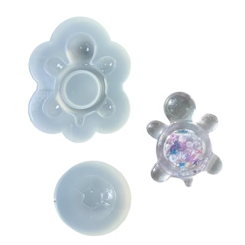 Silikonformen-Set mit niedlichen Schildkröten-Figuren zum Basteln von Epoxidharz, Ornament, Gips, 2 Stück Silikonformen-Set mit niedlichen Schildkröten-Figuren zum Basteln von Epoxidharz, Ornament, Gips, 2 Stück von TAZIZI