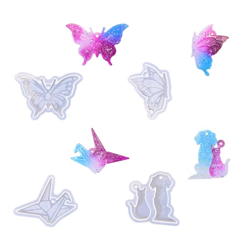 Silikonharz-Form für Schlüsselanhänger, Schmetterlinge und Papierkraniche, Epoxidharz, Gießformen, Schmuckherstellung Silikonharz-Form für Schlüsselanhänger, Schmetterlinge und Papierkraniche, Epoxidharz, Gießformen, Schmuckherstellung von TAZIZI