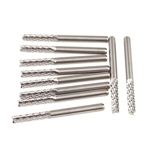 TAZYYZUU 10 STÜCKE 3,175 X 16mm Maiszahn-Schaftfräser, Fräser CNC-Fräser-Bits Werkzeuge PCB, Leiterplattenschneider auf HDF, Glasfaser-Fräser TAZYYZUU 10 STÜCKE 3,175 X 16mm Maiszahn-Schaftfräser, Fräser CNC-Fräser-Bits Werkzeuge PCB, Leiterplattenschneider auf HDF, Glasfaser-Fräser von TAZYYZUU