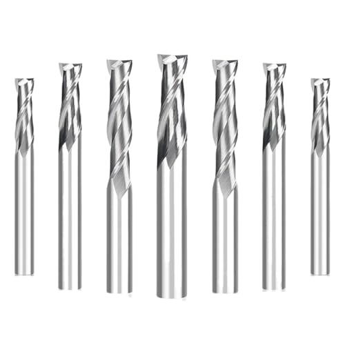 TAZYYZUU 2-Flöten-Flachfräser 3.175 4 6 mm Schaft Spiralfräser CNC-Fräser Hartmetall-Fräswerkzeuge for die Holzbearbeitung Reibahle(4x4x22x45L) von TAZYYZUU