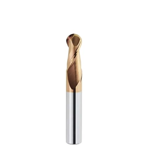 TAZYYZUU Kugelkopffräser, Hartmetallfräser, CNC-Fräser, Fräswerkzeug, 2-schneidige CNC-Drehmaschine, Werkzeug, Reibahle(HRC55,R2.5xD5x50L) von TAZYYZUU