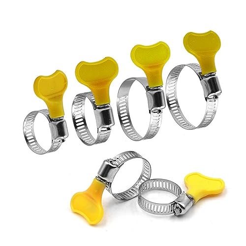 Edelstahl-Rohrschelle, 10 Stück/100 Stück 8–51 mm verstellbarer gelber Kunststoffgriff Handdreh-Schlauchschellen Schneckenantrieb 201 Edelstahl-Rohrclips for Festklemmen von Rohrschläuchen(10pcs,22-32 Edelstahl-Rohrschelle, 10 Stück/100 Stück 8–51 mm verstellbarer gelber Kunststoffgriff Handdreh-Schlauchschellen Schneckenantrieb 201 Edelstahl-Rohrclips for Festklemmen von Rohrschläuchen(10pcs,22-32 von TAuyuGCT