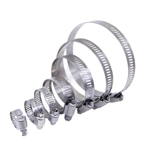 Edelstahl-Rohrschelle, 5 Stück 6 mm ~ 600 mm Edelstahl-Antriebsschlauchschellen, verstellbar, Tri-Getriebe-Schneckengetriebe, Öl, Kraftstoff, Wasserleitung, Rohr, Wasserleitung, feste Klammer, Federkr Edelstahl-Rohrschelle, 5 Stück 6 mm ~ 600 mm Edelstahl-Antriebsschlauchschellen, verstellbar, Tri-Getriebe-Schneckengetriebe, Öl, Kraftstoff, Wasserleitung, Rohr, Wasserleitung, feste Klammer, Federkr von TAuyuGCT