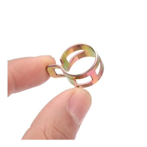 TAuyuGCT Edelstahl-Rohrschelle, 10 Stücke 5-16mm Edelstahl Federklammern Verschluss Rohrklammer Öl Kraftstoff Wasserleitung Ölleitung Wasserschlauch Rohr Verzinkter Schlauch Klemmen(10mm) von TAuyuGCT