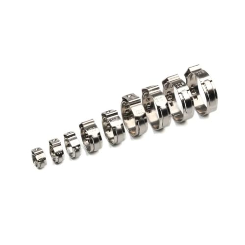TAuyuGCT Edelstahl-Rohrschelle, 10 stücke Rohr Clip Edelstahl 304 Einzigen Ohr Schlauch Klemmen Einzelnen 5,3-31mm Mehrere Spezifikationen Schlauch Klemmen(5.8-7.0mm) von TAuyuGCT