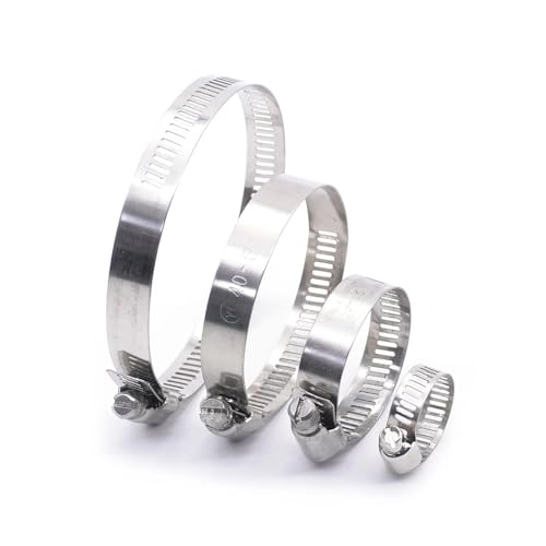 TAuyuGCT Edelstahl-Rohrschelle, 5 stücke Schraube Schneckengetriebe Schlauch 304 Edelstahl 6-12 13-19 51 57 63 76 83 89 101mm Rohre Clip 304 Edelstahl Schlauch Klemm(65-89mm) von TAuyuGCT