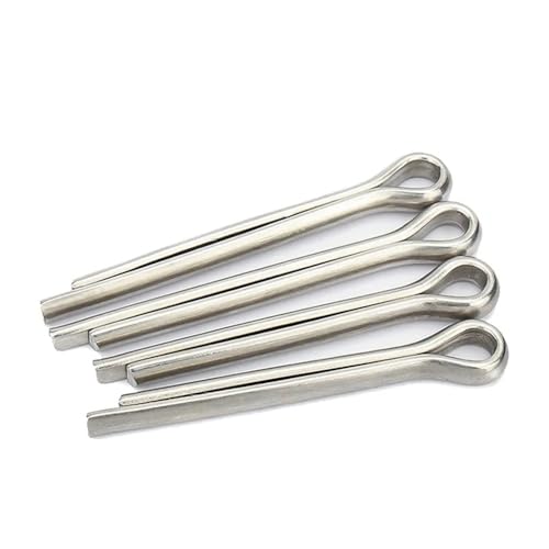 TAuyuGCT Edelstahl-Rohrschelle, U-Feder aus Edelstahl 304, Geteilte Traktor-Split-Edelstahlklammer, gerade Feder for Auto, M1 M1,5 M2 M2,5 M3 M4 M5 M6 M8 M10, Splintstifte(M2 x 30 mm (50pcs)) von TAuyuGCT
