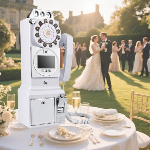 TBANVOO Hochzeits-Telefon Video & Audio Gästebuch, Video Audio Gästebuch Hochzeits-Telefon, 1080P HD Videobotschaften Telefon, Personalisierte Videobotschaften,64G von TBANVOO