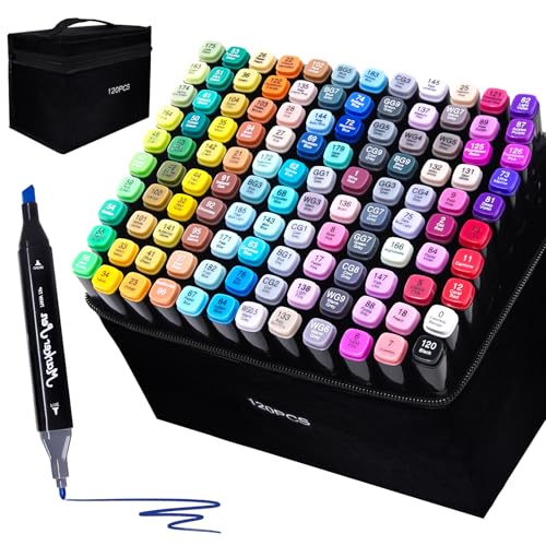 TBC The Best Crafts 120 Farben alkohol marker, doppelseitiger alcohol marker, schnell trocknend und Permanenter alkoholmarker set für Malerei, Design, Manga TBC The Best Crafts 120 Farben alkohol marker, doppelseitiger alcohol marker, schnell trocknend und Permanenter alkoholmarker set für Malerei, Design, Manga von TBC The Best Crafts