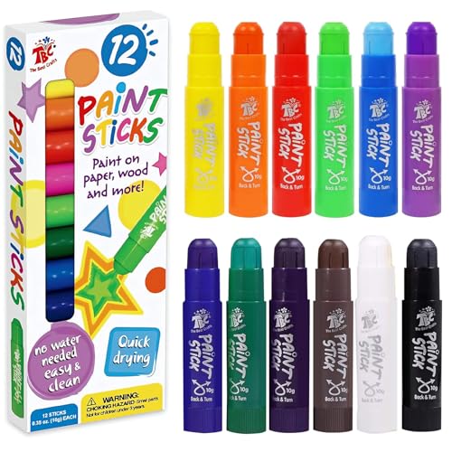 TBC The Best Crafts Dicke Buntstifte für Kinder, Abwaschbar Malstifte, Ungiftig Wachsmalstifte, 12 Farben, Wachsmalkreide für Kleinkinder TBC The Best Crafts Dicke Buntstifte für Kinder, Abwaschbar Malstifte, Ungiftig Wachsmalstifte, 12 Farben, Wachsmalkreide für Kleinkinder von TBC The Best Crafts