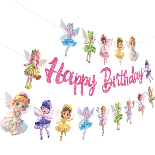 Fairy Party Banner 3 Stück Happy Birthday Girlande Banner für Jungen Mädchen Thema Babyparty Geburtstag Party Supplies Fairy Party Banner 3 Stück Happy Birthday Girlande Banner für Jungen Mädchen Thema Babyparty Geburtstag Party Supplies von TBEEJ