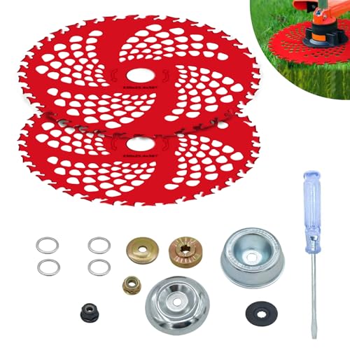 22,9 cm x 36T Hartmetallspitze, Freischneider-Klingen für Freischneider, Trimmer, Unkrautfresser, mit 25,4 mm oder 20 mm Dorn, Universal-Adapter-Kits von TBRFP