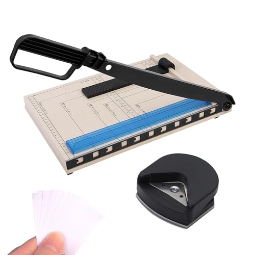 A4-Papierschneider, 30,5 cm, Titan-Klinge, Schneidemaschine mit Eckenabrunder, strapazierfähig, 12 Blatt Kapazität für Karton, Vinyl, Fotos, Handwerk, Etiketten und Gutscheine A4-Papierschneider, 30,5 cm, Titan-Klinge, Schneidemaschine mit Eckenabrunder, strapazierfähig, 12 Blatt Kapazität für Karton, Vinyl, Fotos, Handwerk, Etiketten und Gutscheine von TBRFP