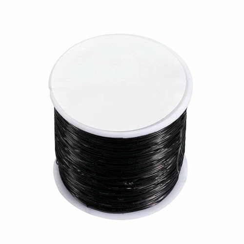 0,4–1,0 mm elastische Kordel, Perlenfaden, Stretch-Faser, Bastelschnur für die Schmuckherstellung, DIY-Rocailles-Perlen, Pony-Perlen, Armbänder, 0,6 mm, 60 m, Schwarz 0,4–1,0 mm elastische Kordel, Perlenfaden, Stretch-Faser, Bastelschnur für die Schmuckherstellung, DIY-Rocailles-Perlen, Pony-Perlen, Armbänder, 0,6 mm, 60 m, Schwarz von TBSKUY