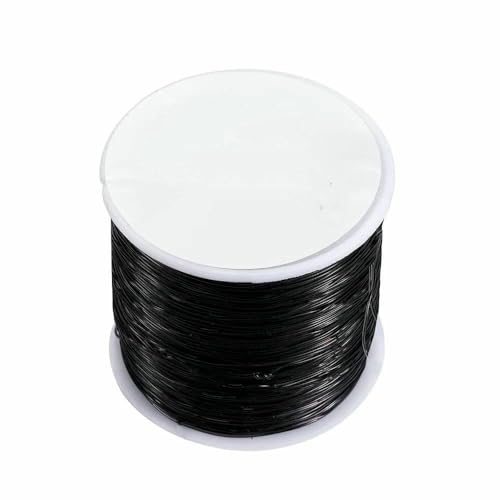 0,4–1,0 mm elastische Kordel, Perlenfaden, Stretch-Faser, Bastelschnur für die Schmuckherstellung, DIY-Rocailles-Perlen, Pony-Perlen, Armbänder, 1,0 mm, 60 m, Schwarz 0,4–1,0 mm elastische Kordel, Perlenfaden, Stretch-Faser, Bastelschnur für die Schmuckherstellung, DIY-Rocailles-Perlen, Pony-Perlen, Armbänder, 1,0 mm, 60 m, Schwarz von TBSKUY