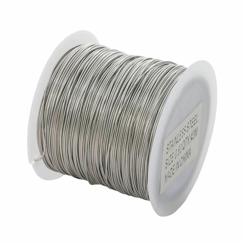1 Rolle 304 Edelstahldraht, handgefertigter Perlendraht, Größe 0,2–0,6 mm, für Heimwerker- und Schmuckherstellungsbedarf, 0,6 mm, 43,0 m 1 Rolle 304 Edelstahldraht, handgefertigter Perlendraht, Größe 0,2–0,6 mm, für Heimwerker- und Schmuckherstellungsbedarf, 0,6 mm, 43,0 m von TBSKUY
