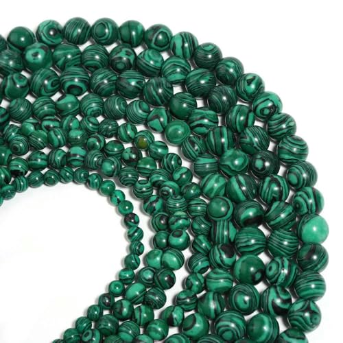1 Strang Naturstein-Jadeperlen, lose, glatte Abstandsperlen für die Schmuckherstellung, DIY-Armband, Halskettenzubehör – Malachit – ca. 12 mm, 32 Stück 1 Strang Naturstein-Jadeperlen, lose, glatte Abstandsperlen für die Schmuckherstellung, DIY-Armband, Halskettenzubehör – Malachit – ca. 12 mm, 32 Stück von TBSKUY